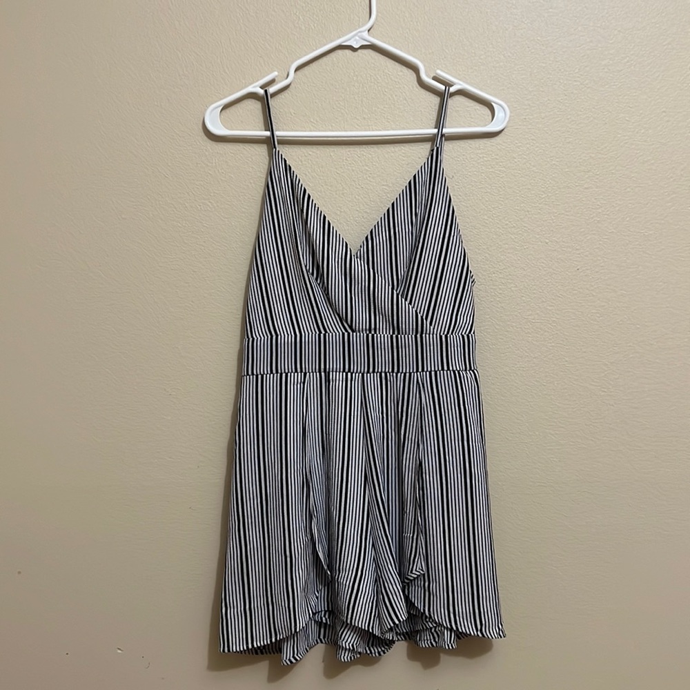 Striped romper dress